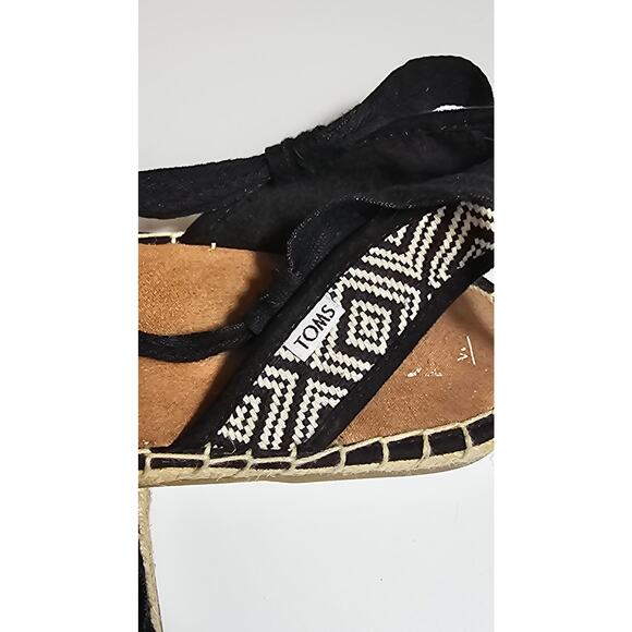 Toms Bella Espadrille Woven Diamond Sandals Size 10 - Picture 4 of 8
